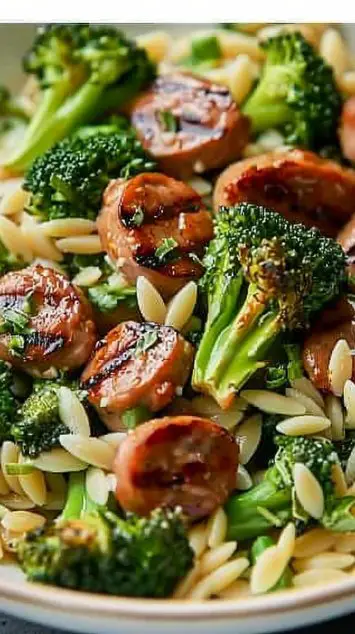 Chicken Sausage and Broccoli Orzo