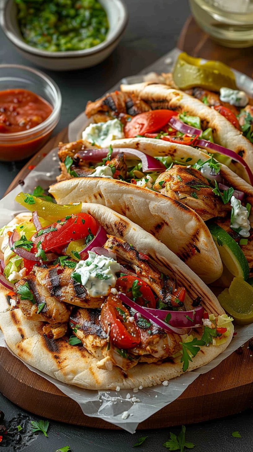 Greek Chicken Gyros