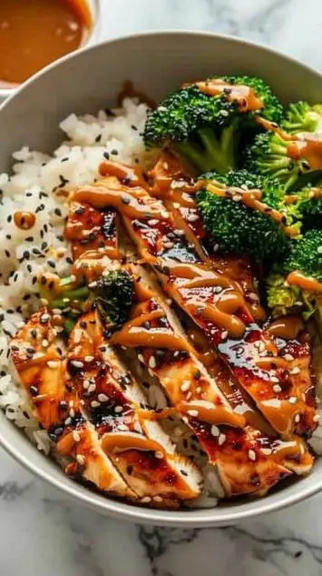 Sticky Chicken Rice Bowls