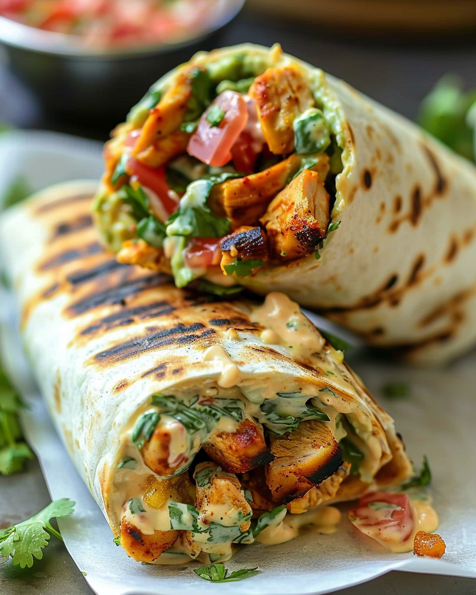 Chipotle Ranch Grilled Chicken Burrito
