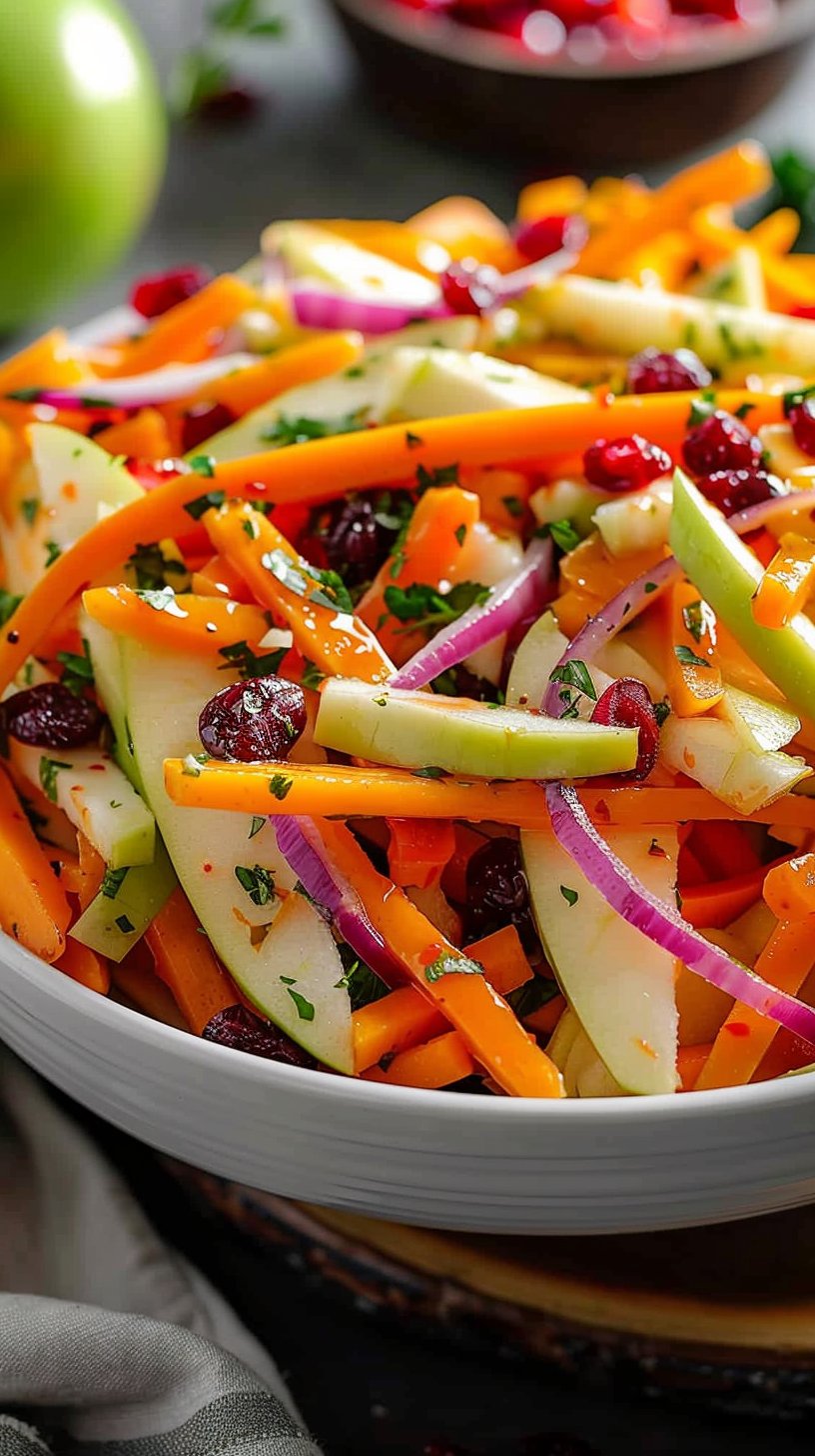 Refreshing Apple Cranberry Carrot Salad
