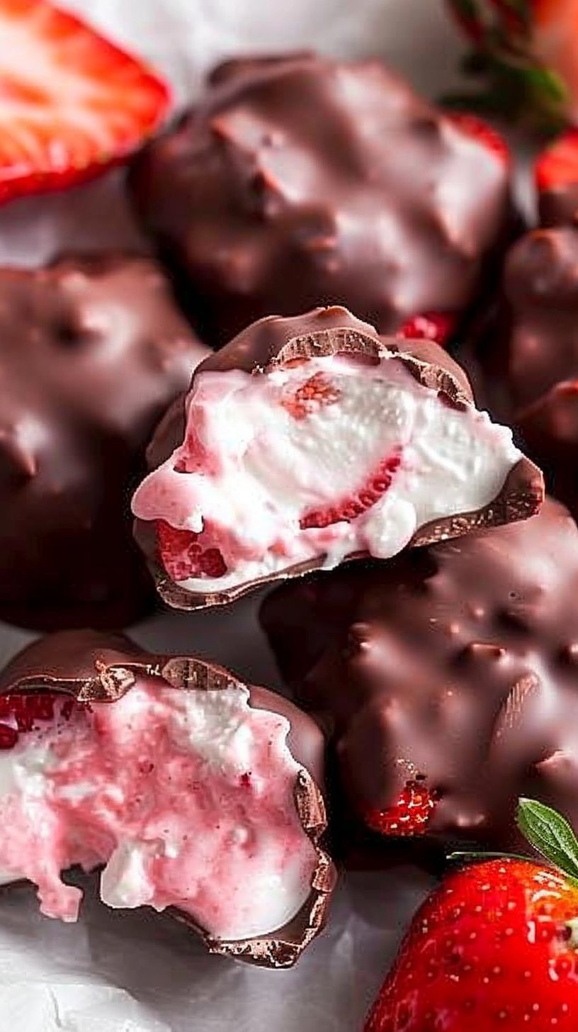Chocolate Strawberry Yogurt Clusters (Viral Recipe!)