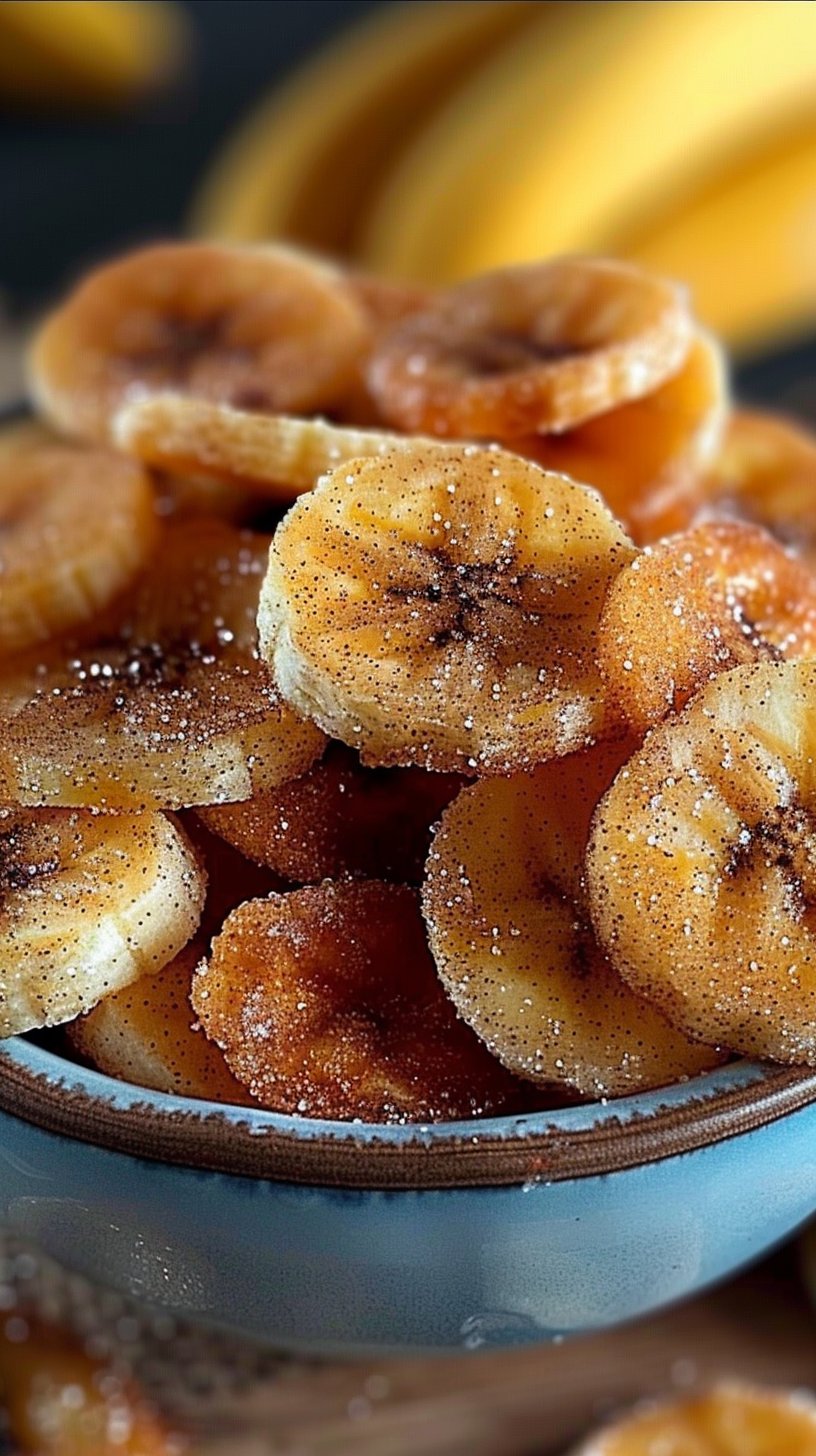 Cinnamon-Sugar Air Fryer Banana Chips