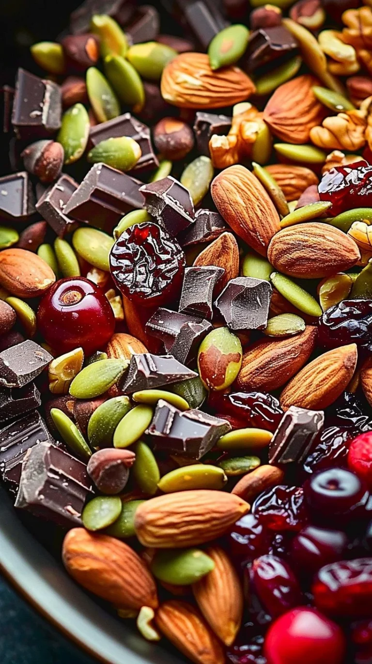 Dark chocolate-cherry trail mix for anti-inflammation benefits