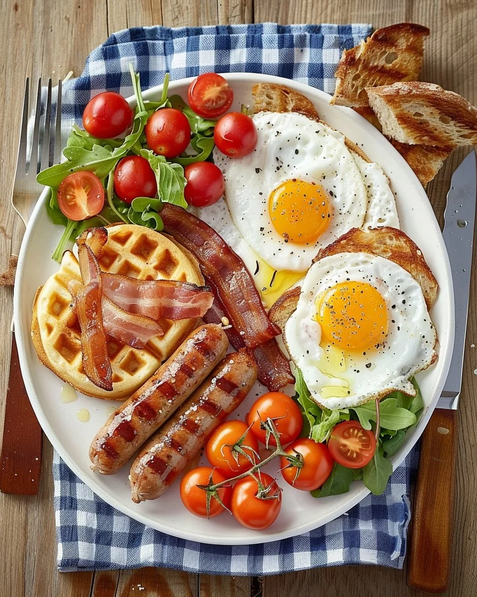 Healthy flat belly waffles recipe for a nutritious breakfast or snack