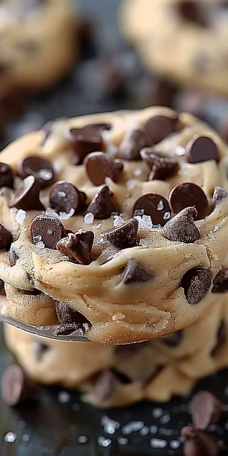 Delicious bowl of Greek Yogurt Cookie Dough with chocolate chips