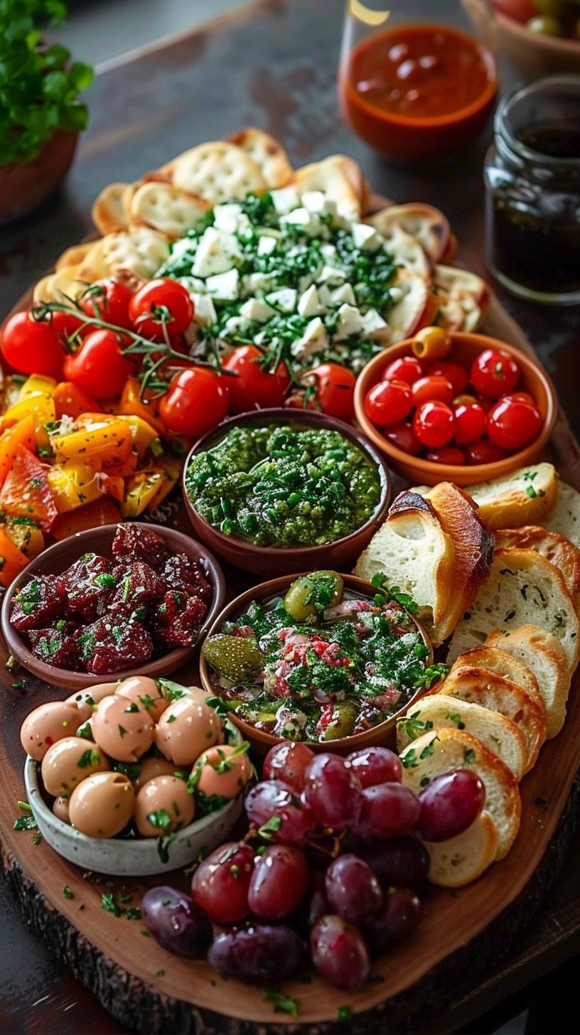 Mediterranean Mezze Tapas Platter – Easy Shareable Appetizer for Parties & Light Meals