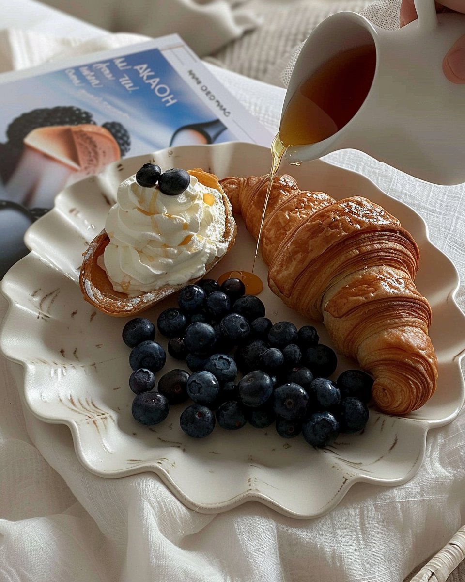 Croissant with Blueberries