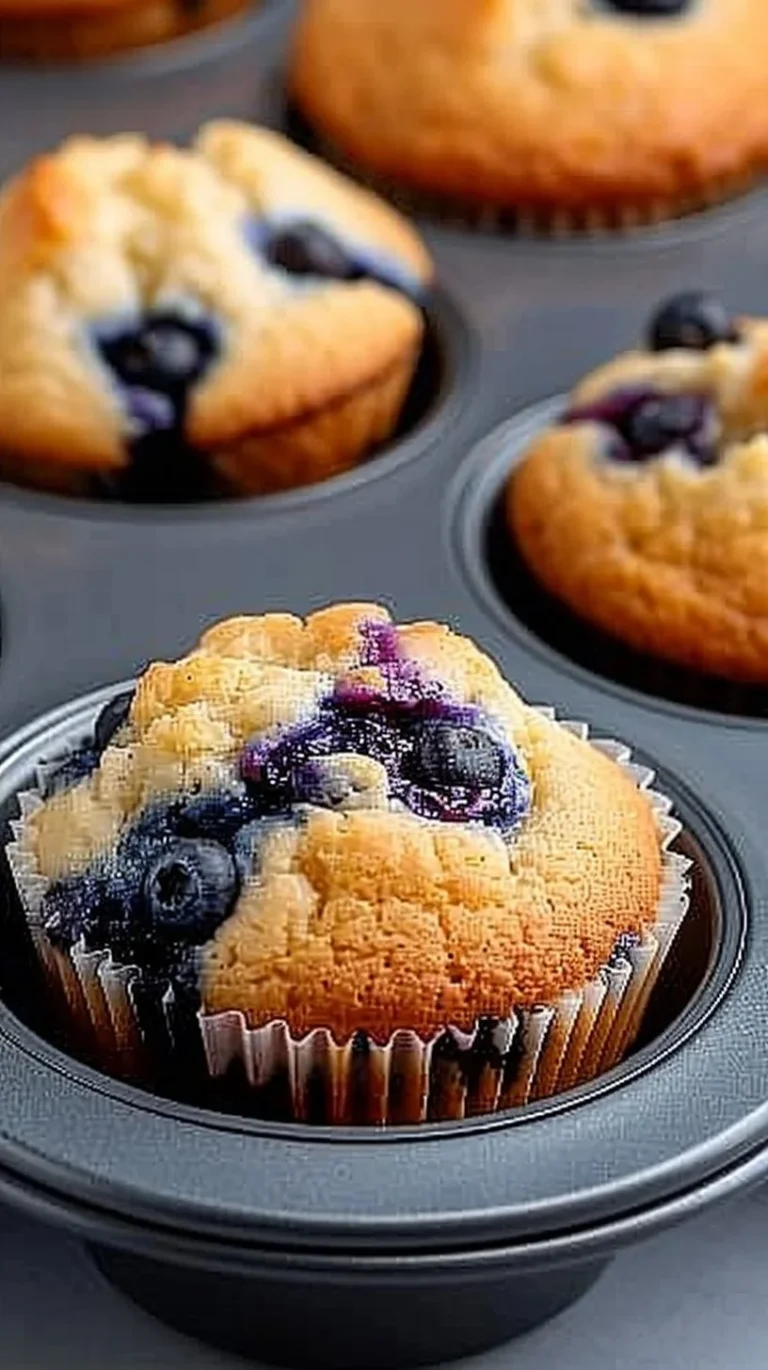 Hearty blueberry protein muffins fresh out of the oven, ready to enjoy.