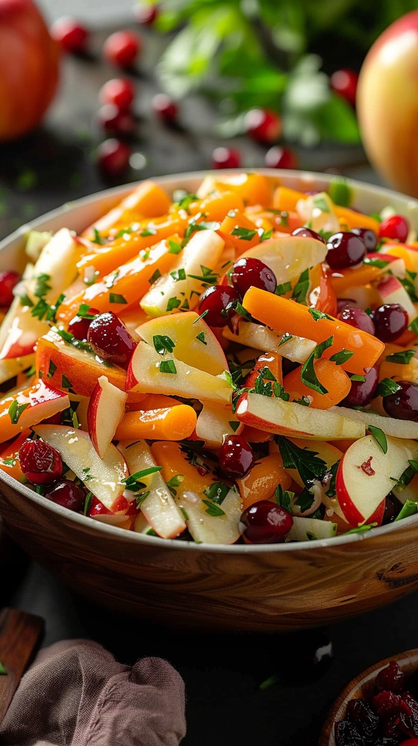 Refreshing Apple Cranberry Carrot Salad
