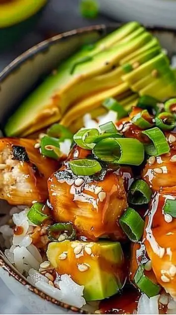 Spicy Honey Ginger Chicken Bowls