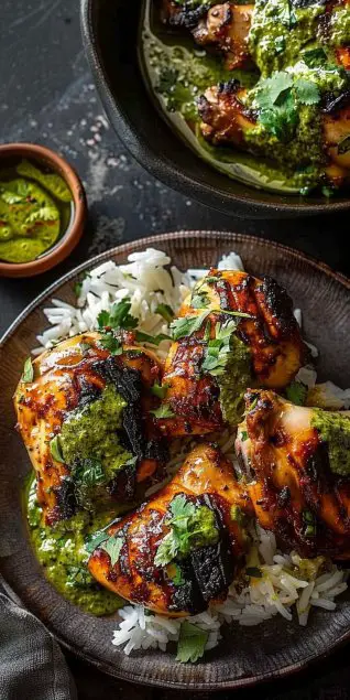 Best Peruvian Chicken with Creamy Green Sauce Recipe