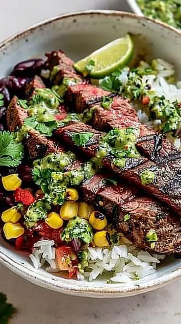 Cilantro Lime Steak Bowls