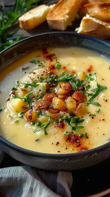 Roasted Garlic Potato Soup