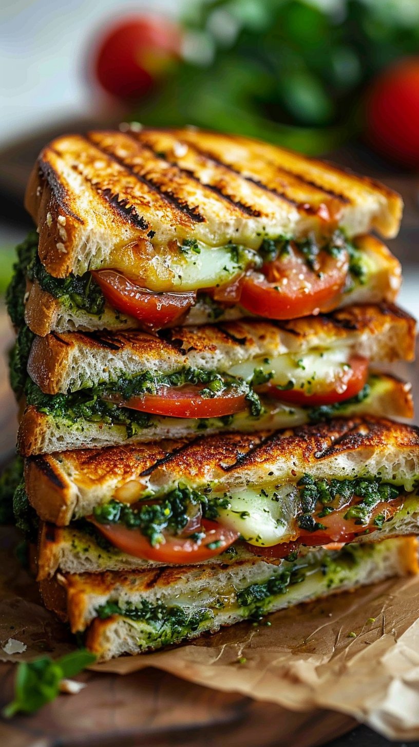 Pesto Grilled Cheese Sandwich