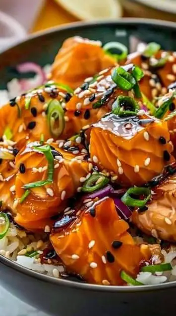 Crispy Salmon and Rice Bowl