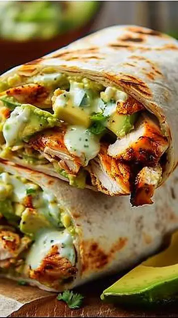 Quick Chicken Avocado Burritos