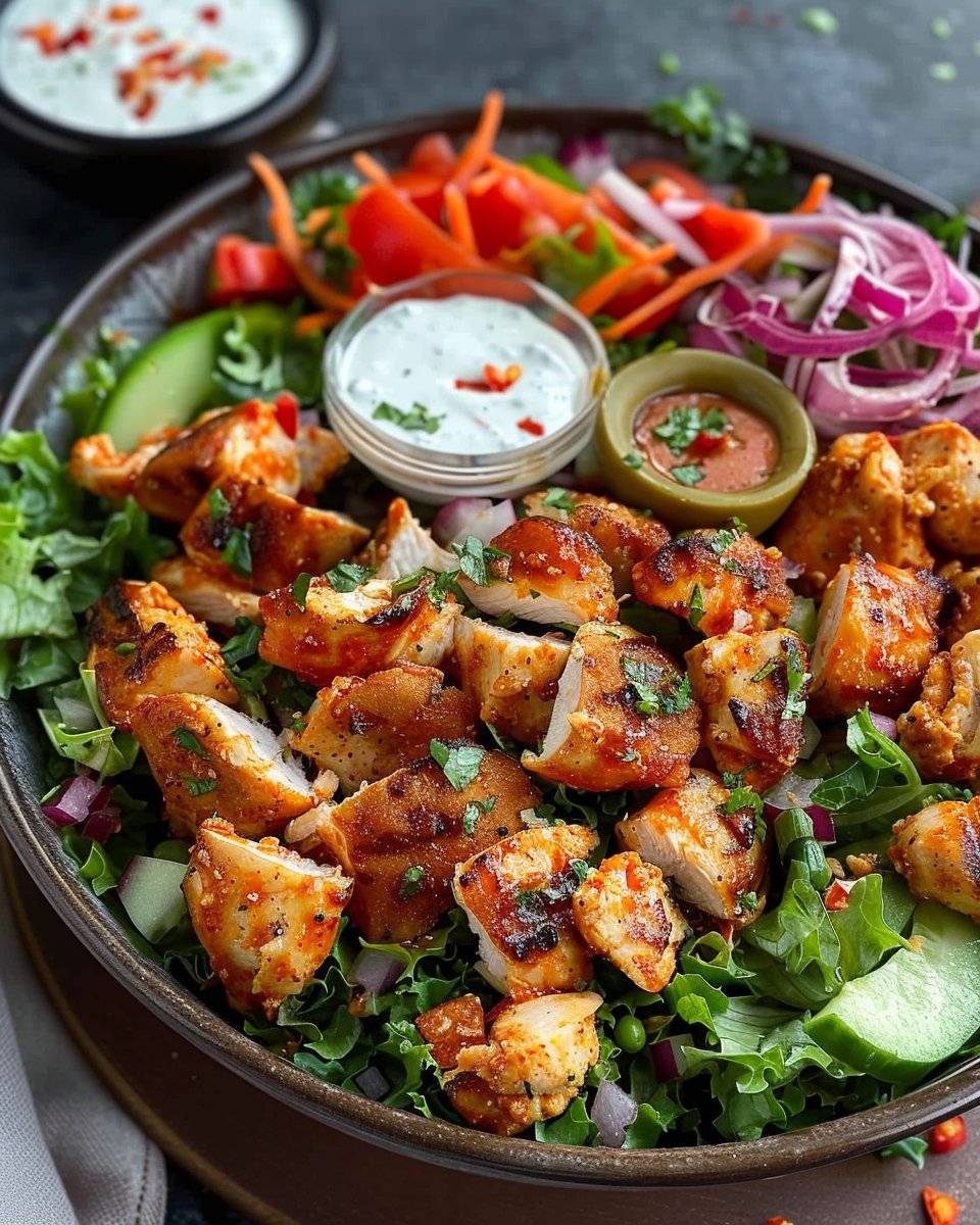 Buffalo Chopped Chicken Salad