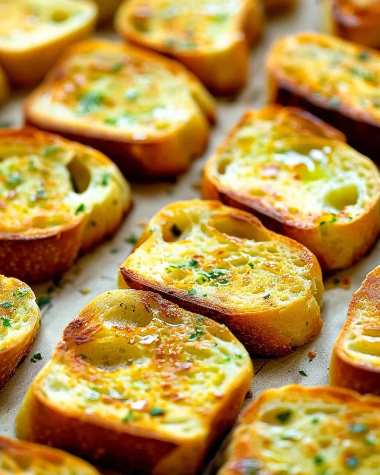 Slice of golden brown Texas Toast on a plate, showcasing its thick, buttery texture.