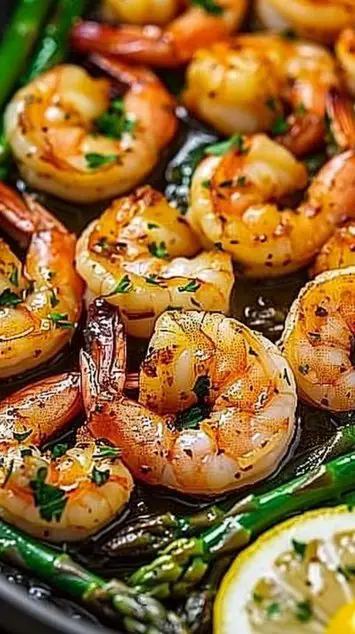 Lemon Garlic Shrimp and Asparagus