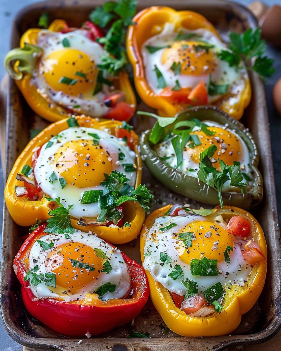 Egg Stuffed Breakfast Peppers for Epic Clean Eating Mornings!