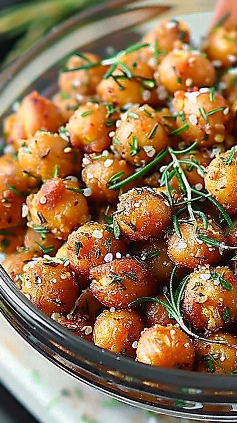 Ranch Flavored Oven-Baked Crispy Roasted Chickpeas