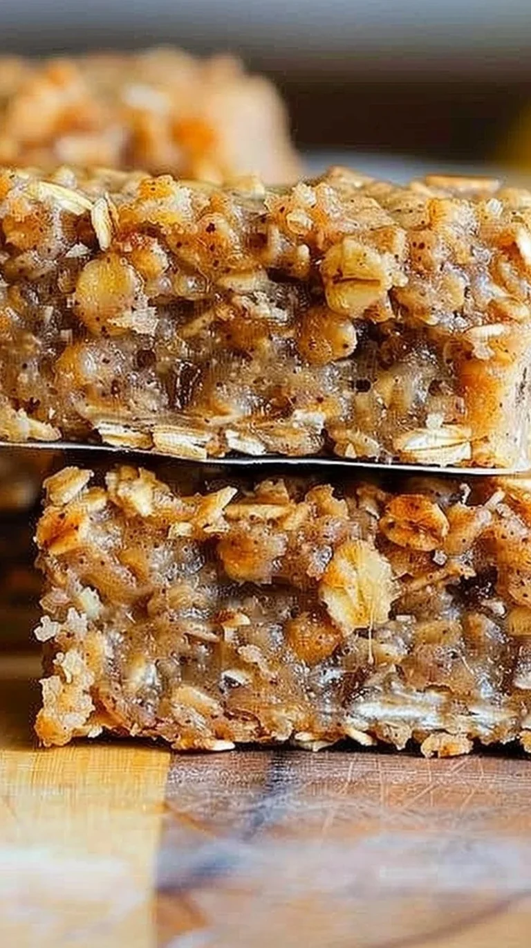 Healthy Banana Oatmeal Bars made with ripe bananas and oats