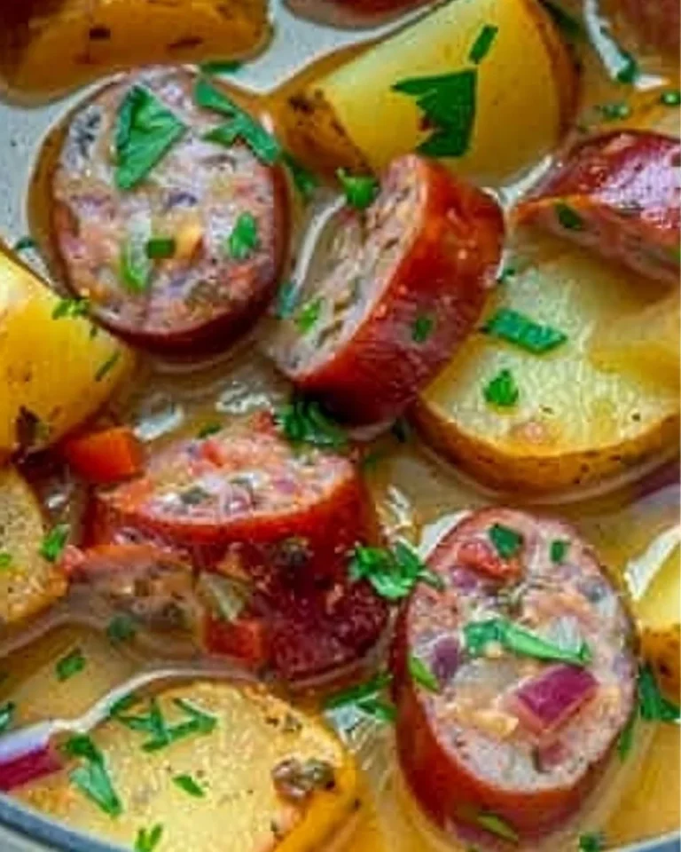 Bowl of flavorful Cajun Potato Soup garnished with herbs and spices.