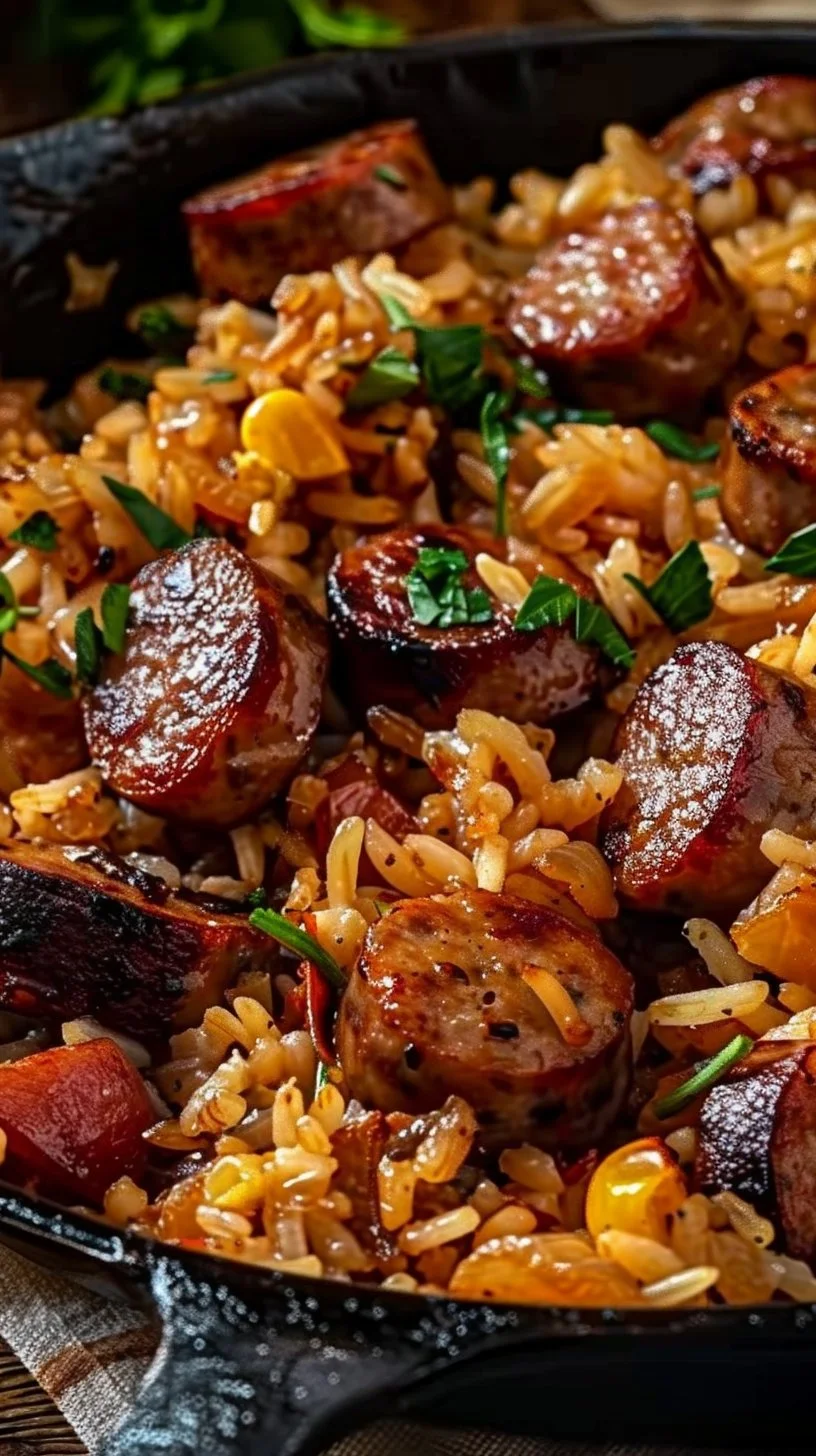 Cajun Sausage and Rice Skillet