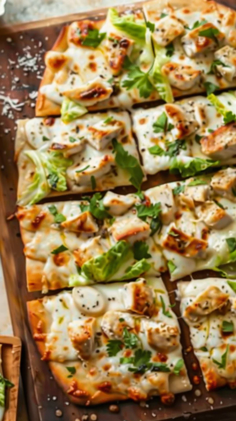 Chicken Caesar Flatbread