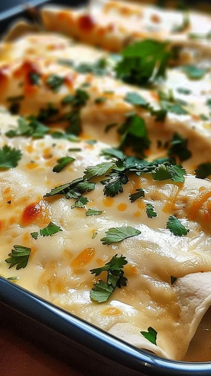 Creamy White Chicken Enchiladas
