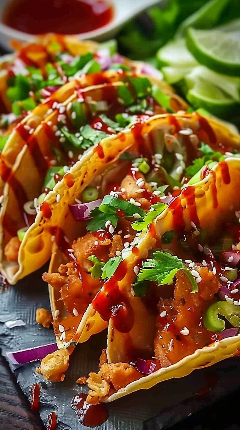 Crispy Chicken Wonton Tacos