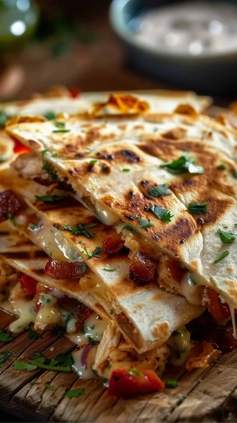 Easy Chicken Bacon Ranch Quesadilla