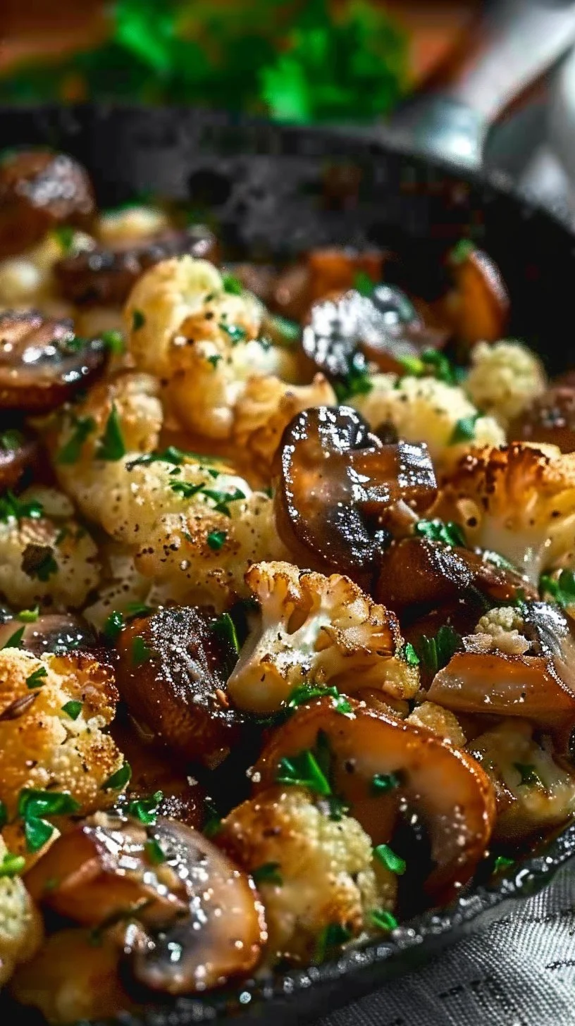 Garlic Cauliflower Mushroom Skillet: Quick & Delicious Dish