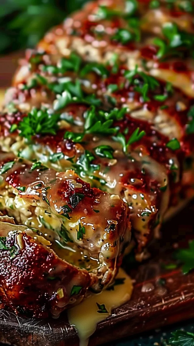 Garlic Parmesan Chicken Meatloaf