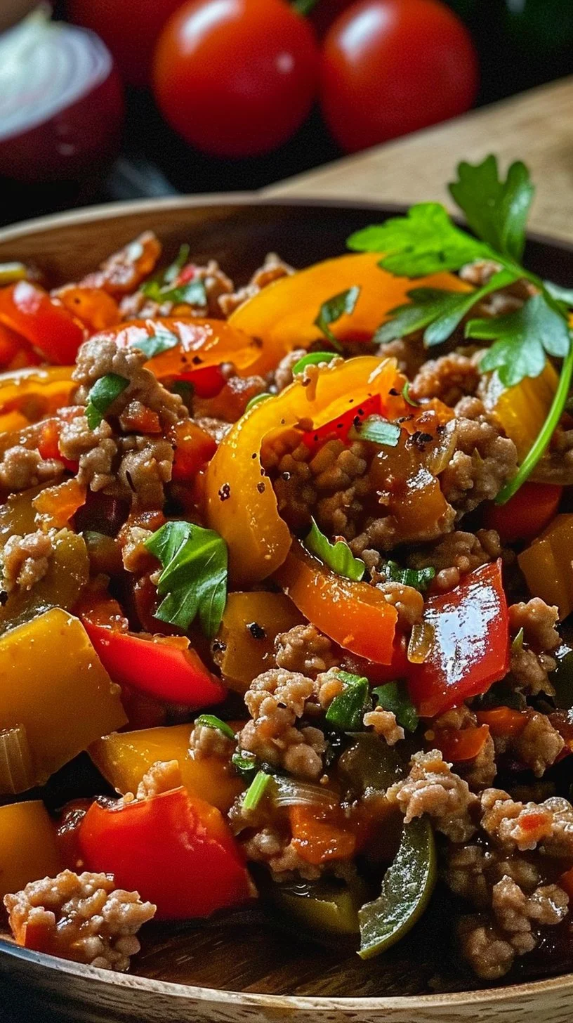 Ground Turkey and Peppers