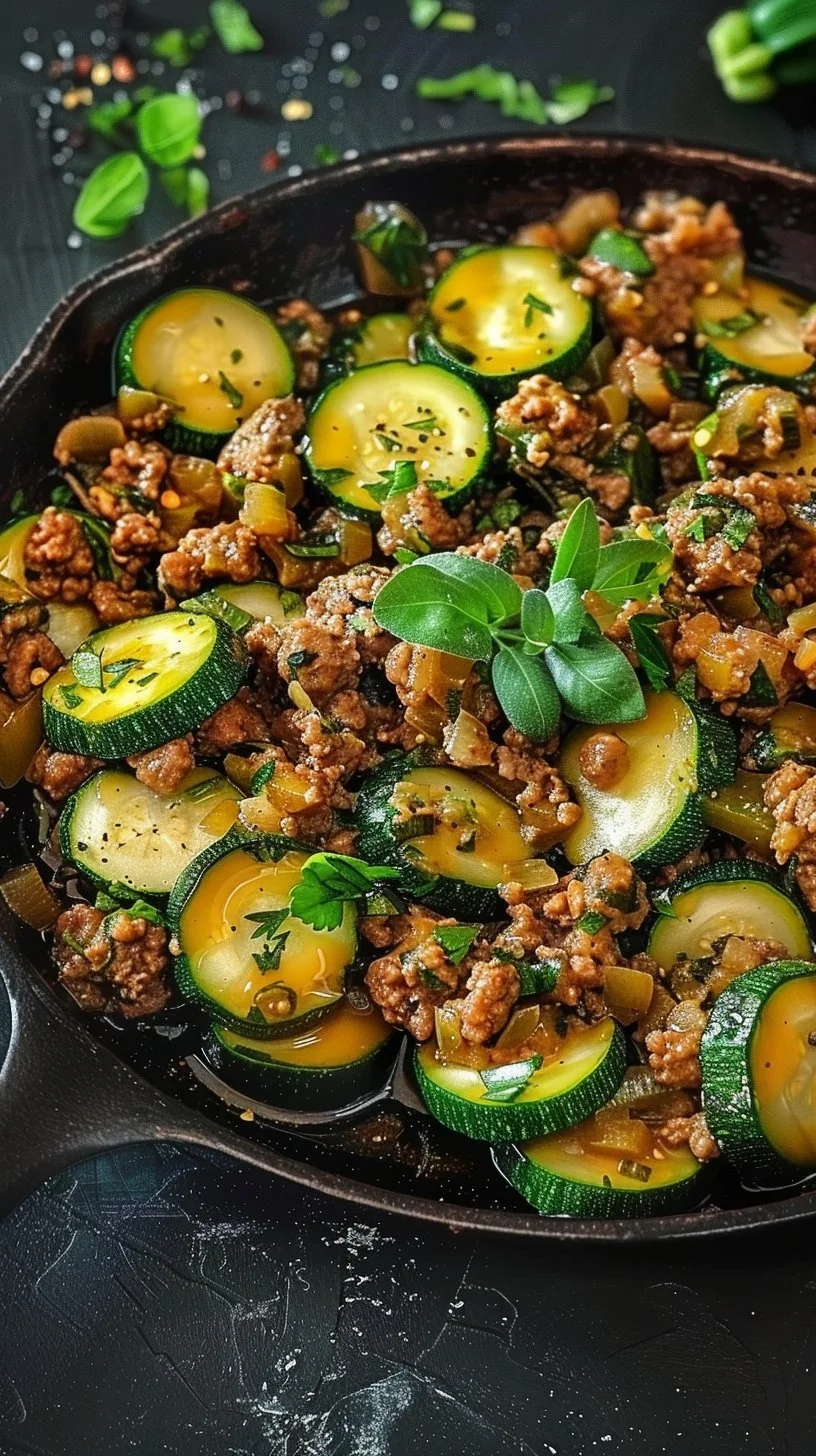 Ground Turkey and Zucchini Skillet