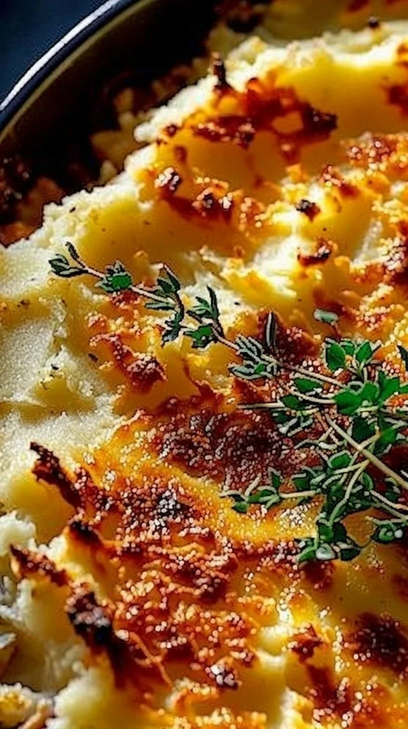 A delicious serving of Ground Turkey Shepherd's Pie with golden mashed potatoes