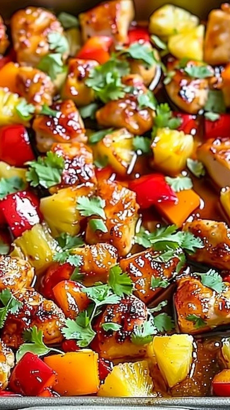 Hawaiian Chicken Sheet Pan Meal, Whole30, Paleo, Low Carb Recipe