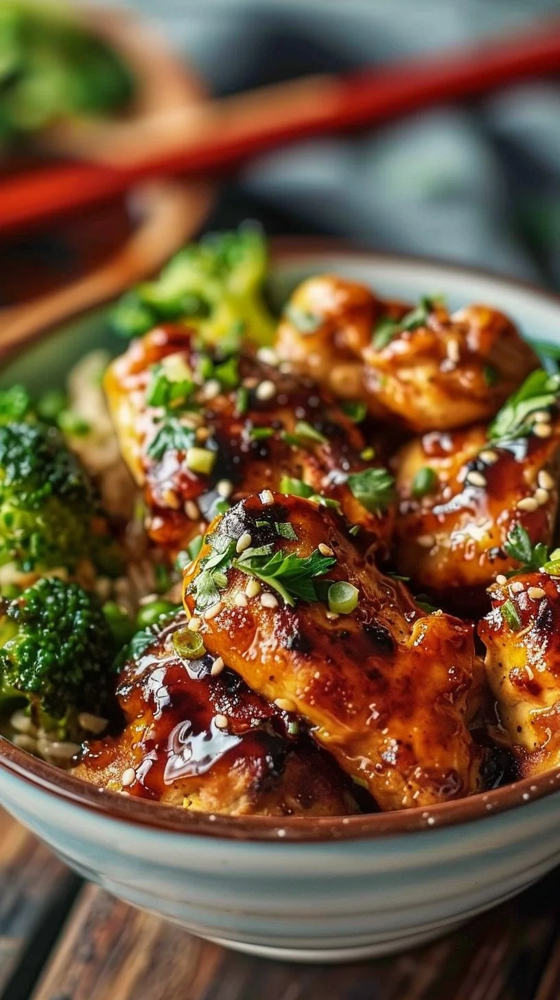 Honey Garlic Chicken Bowls