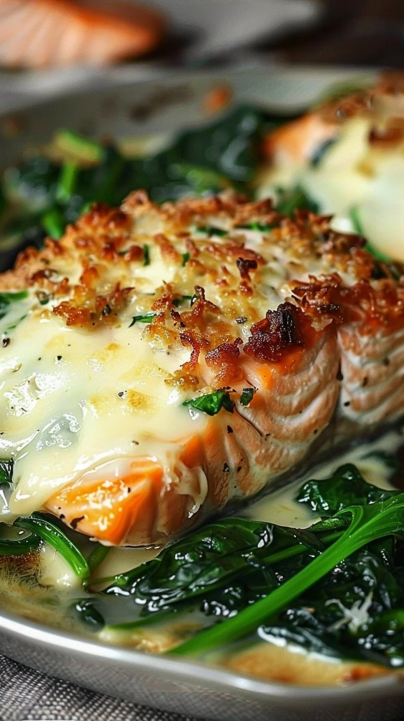 Irresistible Baked Salmon with Spinach and Mozzarella Bliss