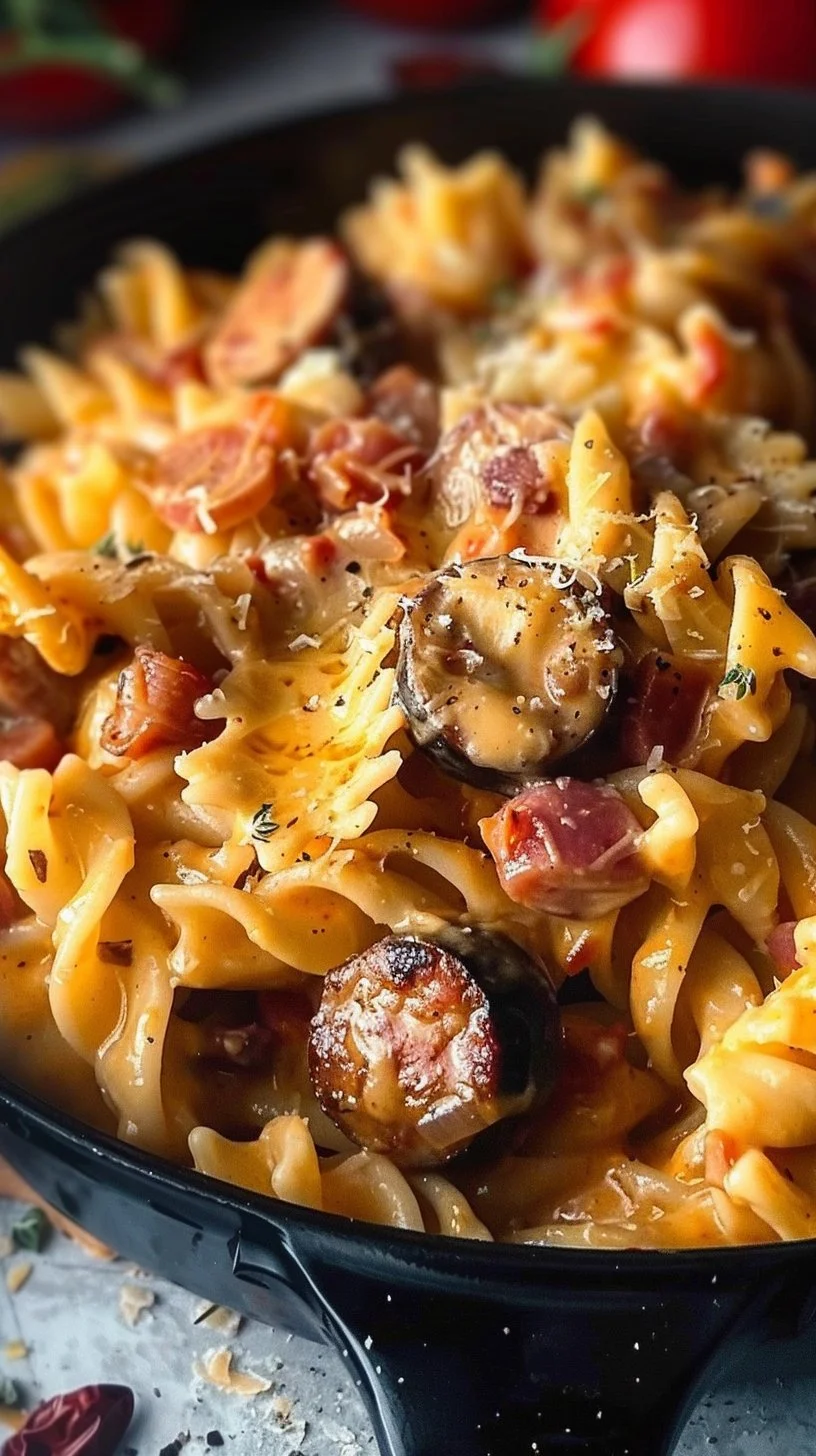 One Pot Creamy Cajun Sausage Pasta