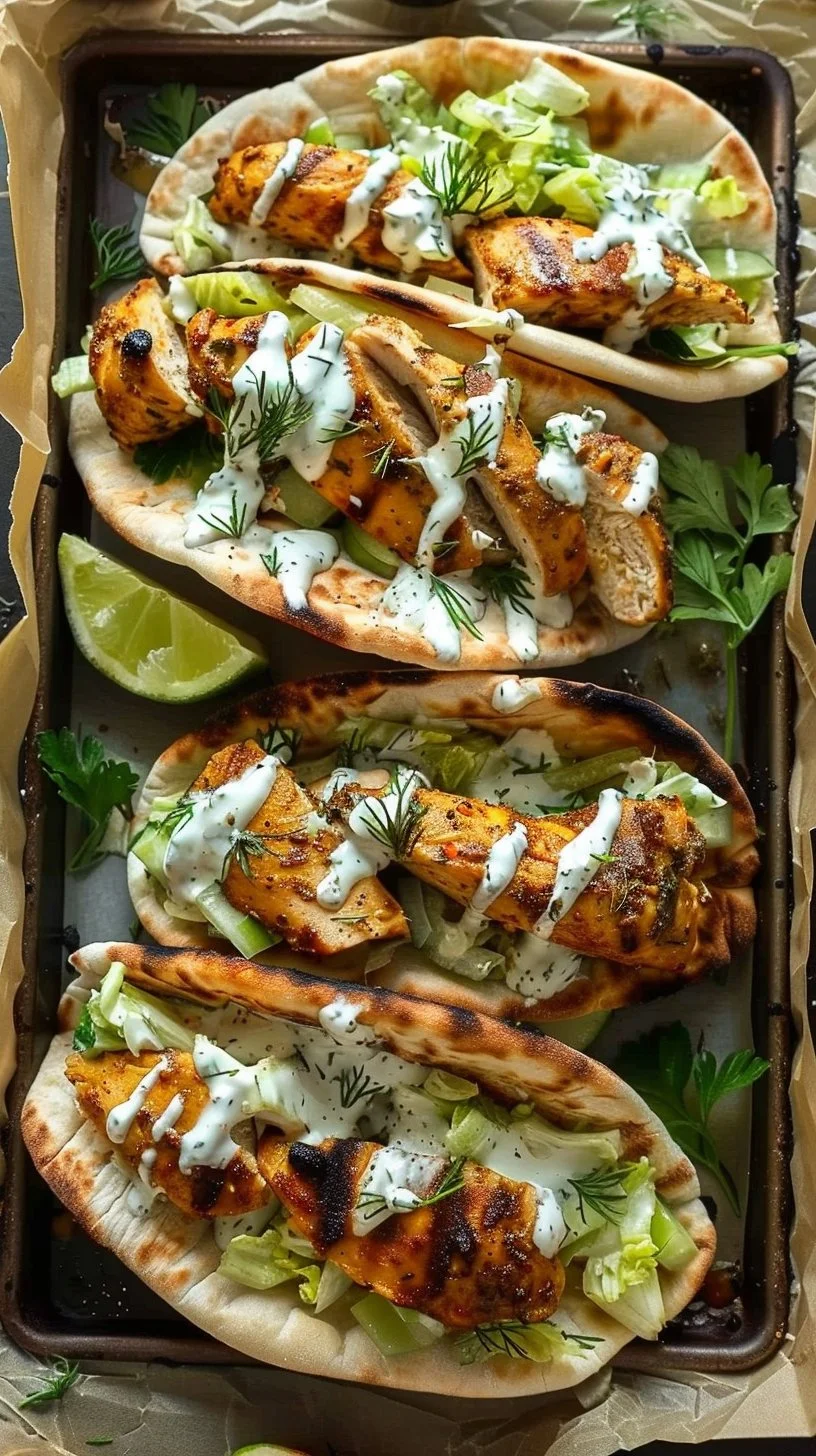 Sheet Pan Chicken Pitas with Herby Ranch