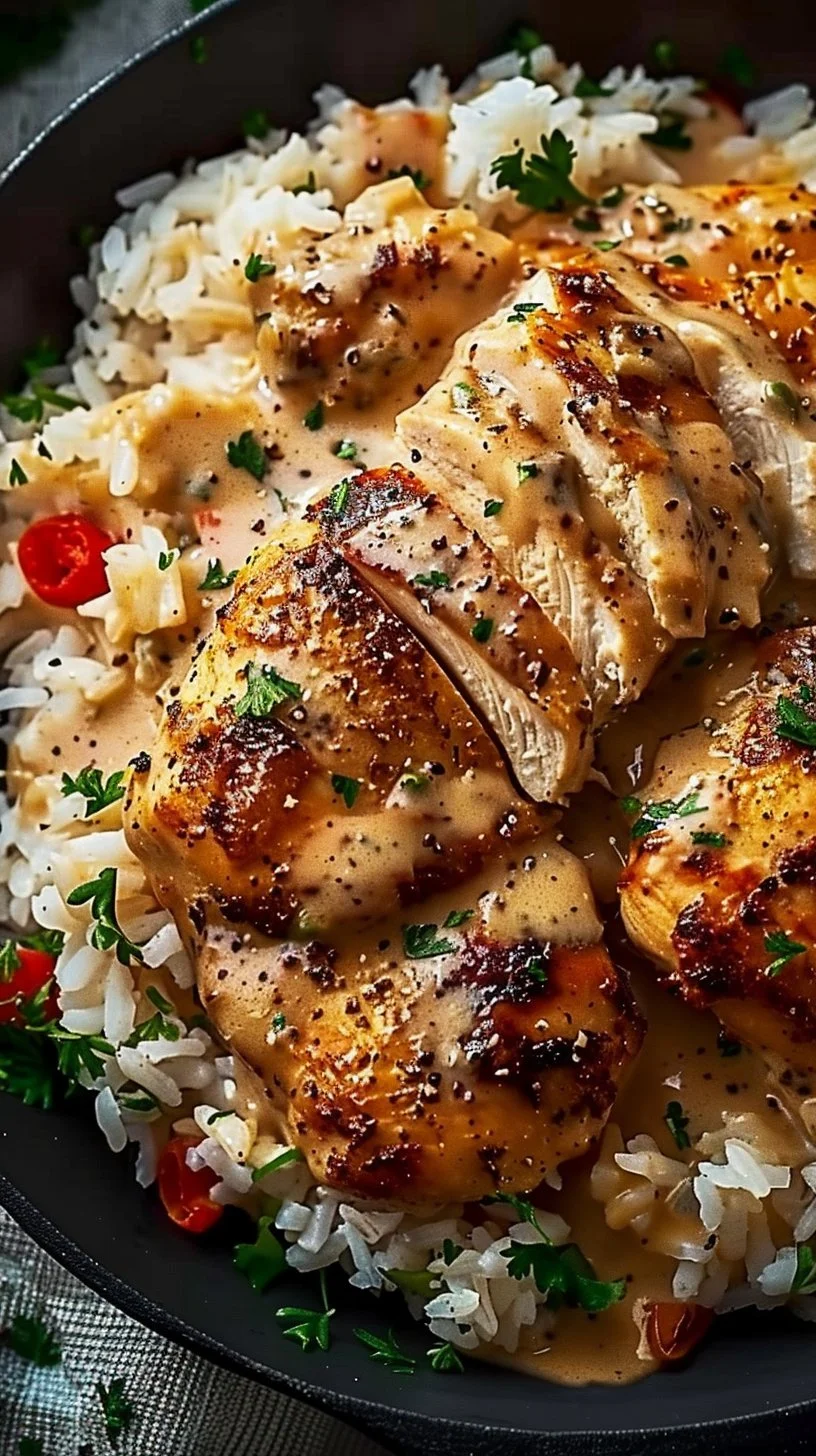 Smothered Chicken and Rice