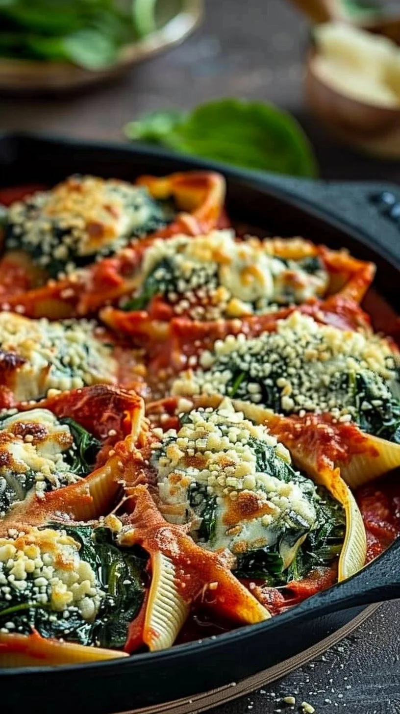 Spinach and Ricotta Stuffed Shells