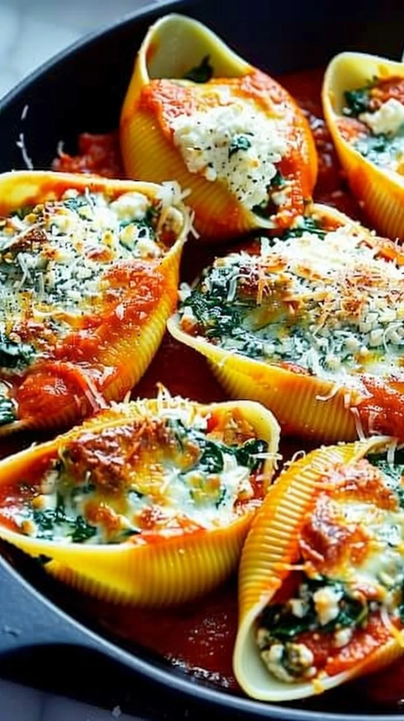 Spinach and Ricotta Stuffed Shells