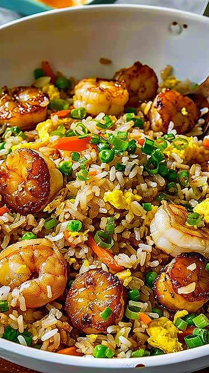 Delicious Bang Bang Fried Rice with vibrant vegetables and spices