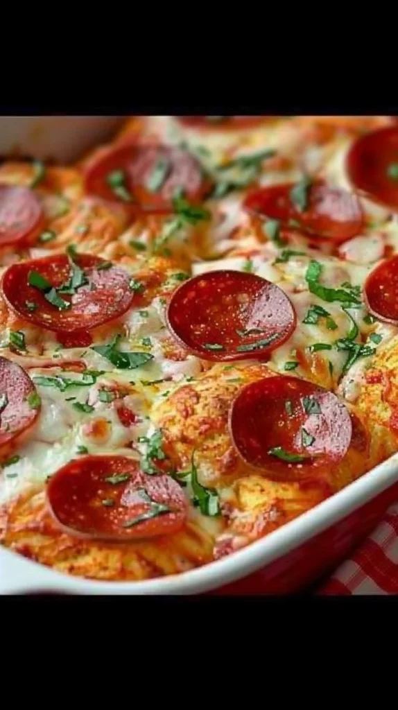 Bubble Up Biscuit Pizza Casserole