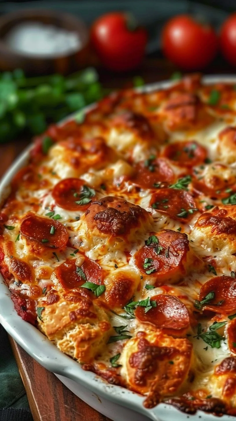 Bubble Up Biscuit Pizza Casserole