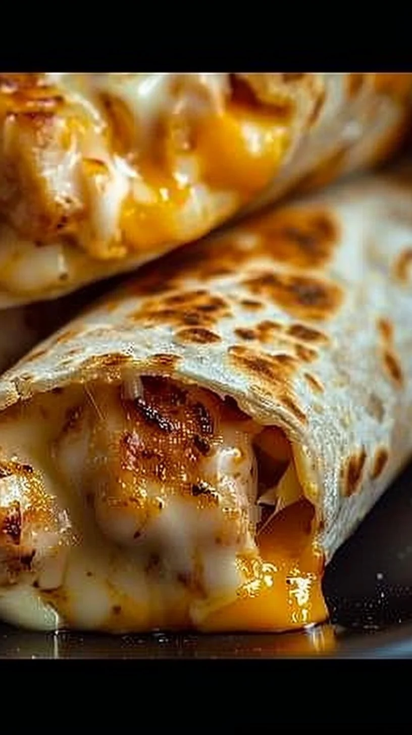 Cheesy Garlic Chicken Wraps